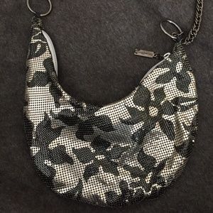 Whiting and Davis Metallic Floral Bag
